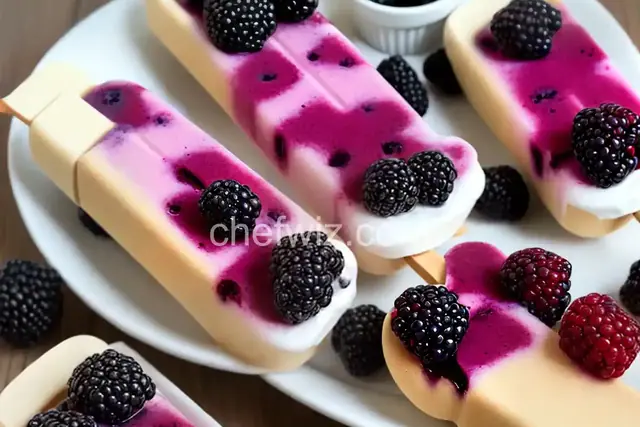 Fresh Blackberries and Cream Ice Pops