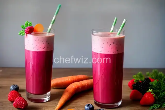 Fresh Carrot and Mixed Berry Juice