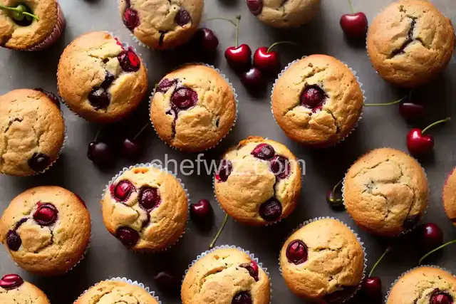 Fresh Cherry Muffins
