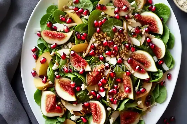 Fresh Fig, Apple, and Pomegranate Salad