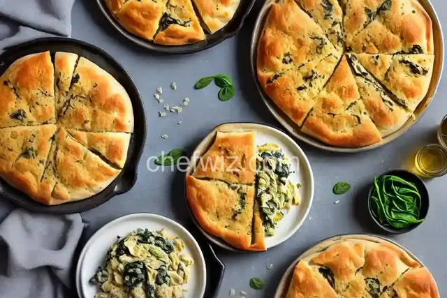 Fresh Focaccia with Marinated Chicken and Spinach and Artichoke Spread