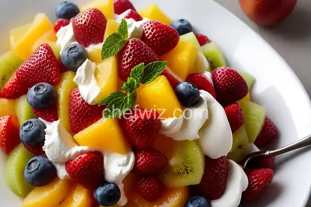 Fresh Fruit Salad with Honey Vanilla Yogurt