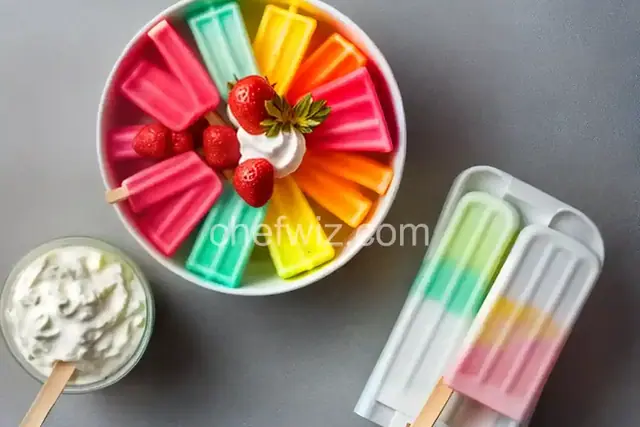 Fresh Fruit and Yogurt Ice Pops