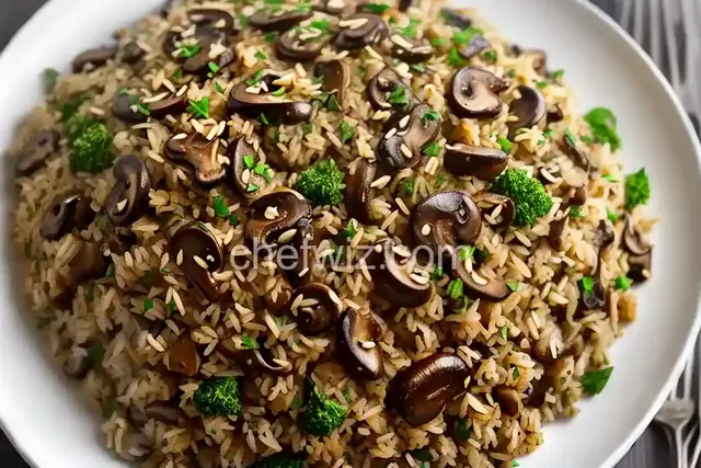 Fresh Mushroom Rice Pilaf