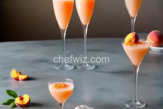 Fresh Peach Bellinis