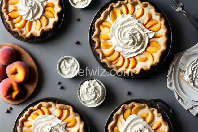Fresh Peaches and Cream Rustic Pie