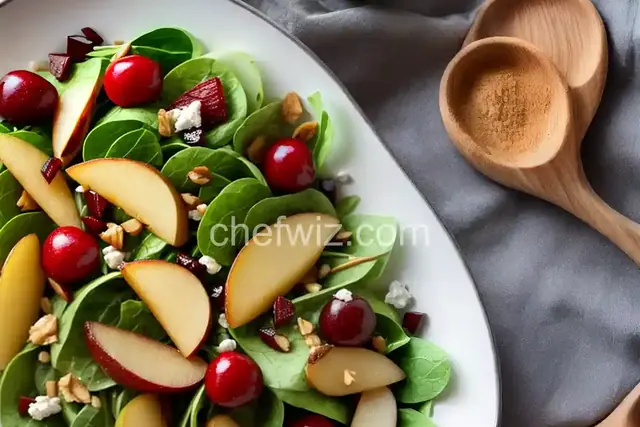 Fresh Pear and Cherry Salad with Vanilla Pear Vinaigrette