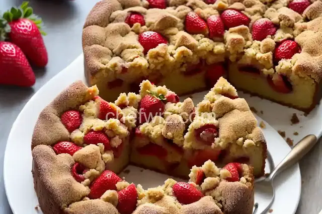 Fresh Strawberry Coffee Cake