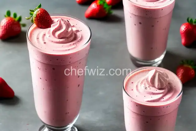 Fresh Strawberry Milkshakes