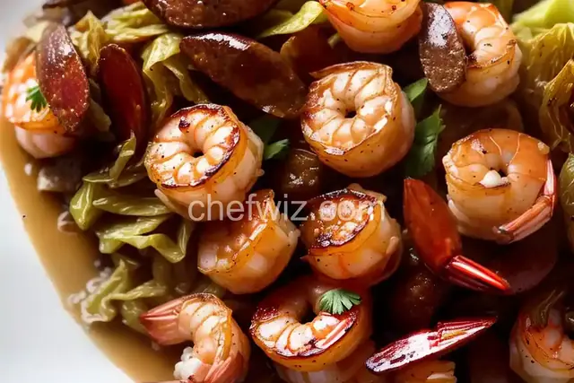 Fried Cabbage w/ shrimp & sausage