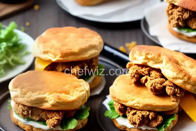 Fried Chicken Biscuit Sandwiches
