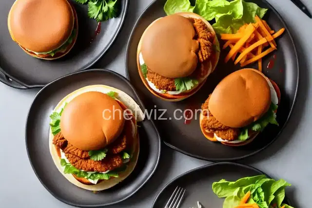 Fried Chicken Sandwich with Gochujang Glaze