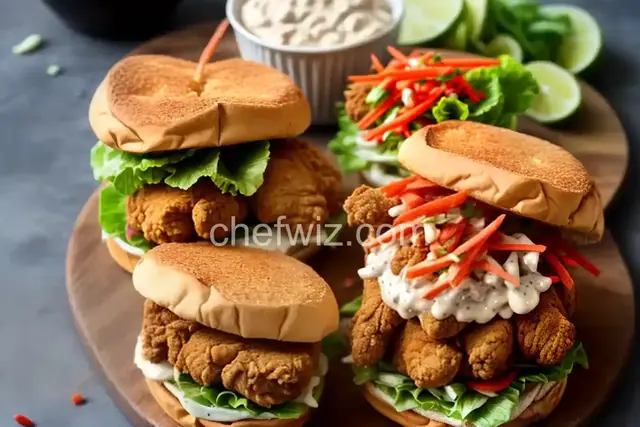Fried Chicken Sandwiches with Slaw and Spicy Mayo
