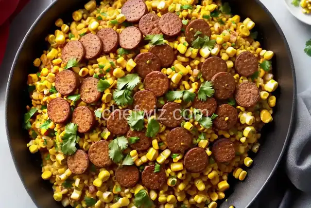 Fried Corn with Smoked Sausage
