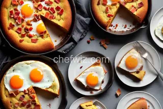 Fried Eggs and Bacon Cake