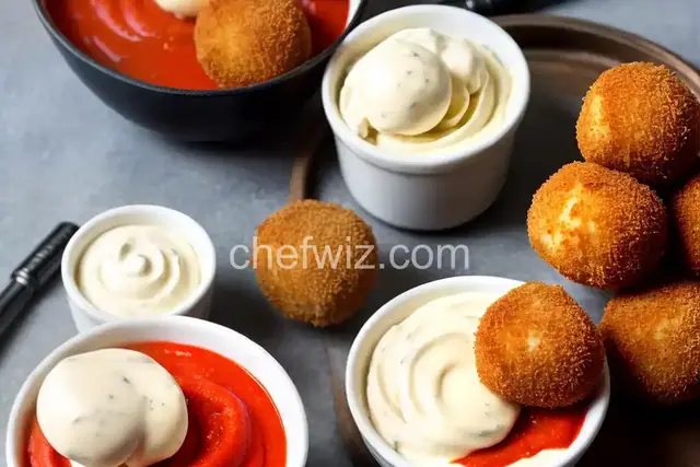 Fried Mozzarella Balls with Marinara Cream Sauce