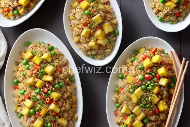 Fried Rice Pineapple Boat