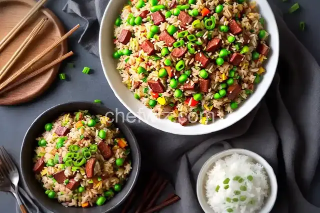 Fried Rice with Chinese Sausage