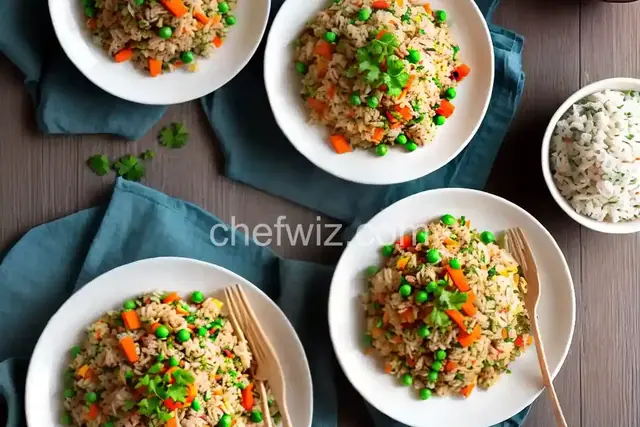 Fried Rice with Peas and Carrots