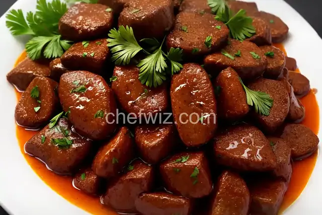 Fried goat liver