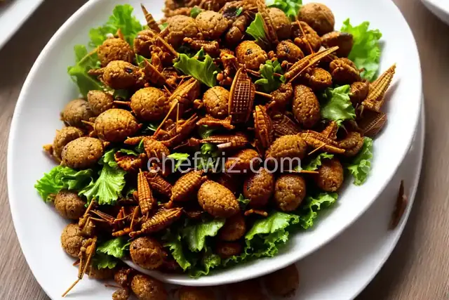 Fried grasshoppers