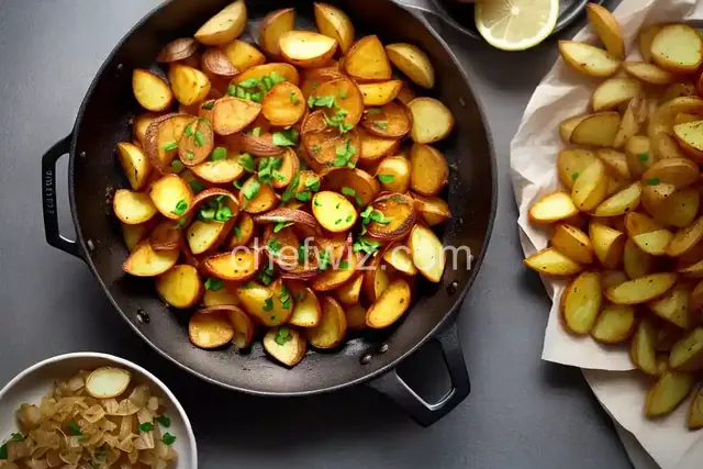Fried potatoes and onions