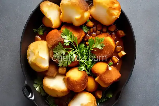 Fried puffball mushroom