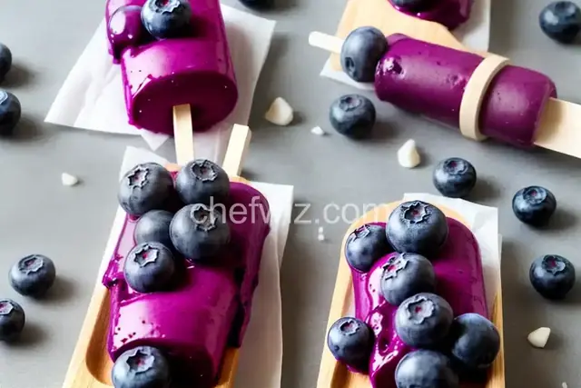 Frozen Blueberry Yogurt Pops