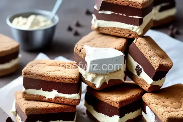 Frozen Chocolate Graham 'Ice Cream' Sandwiches