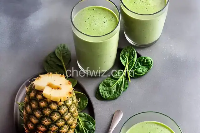 Frozen Pineapple and Spinach Smoothie