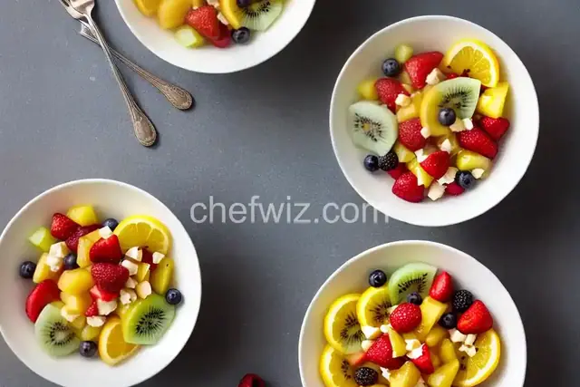 Fruit Salad with Lemon-Cinnamon Syrup
