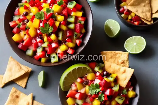 Fruit Salsa with Cinnamon Tortilla Chips