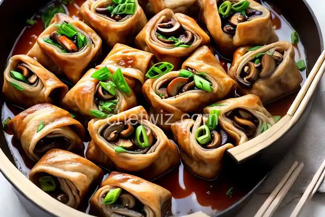 Fu Pei Guen (Chinese Bean Curd Rolls) With Pork, Mushroom, and Ginger Recipe