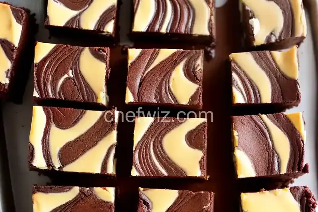 Fudgy Marbled Cheesecake Brownies