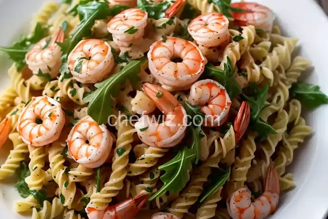 Fusilli with Shrimp and Arugula