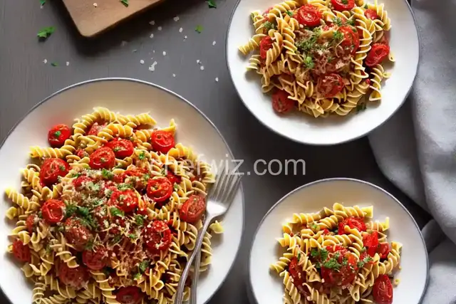 Fusilli with Sun-Dried Tomato Vinaigrette