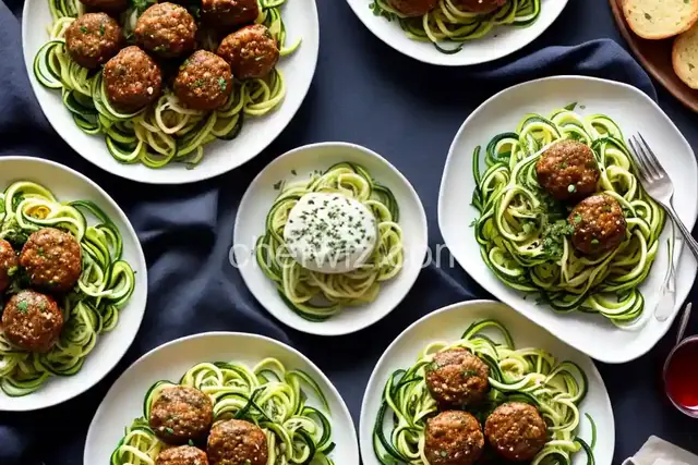 Garlic Butter Meatballs & Zoodles