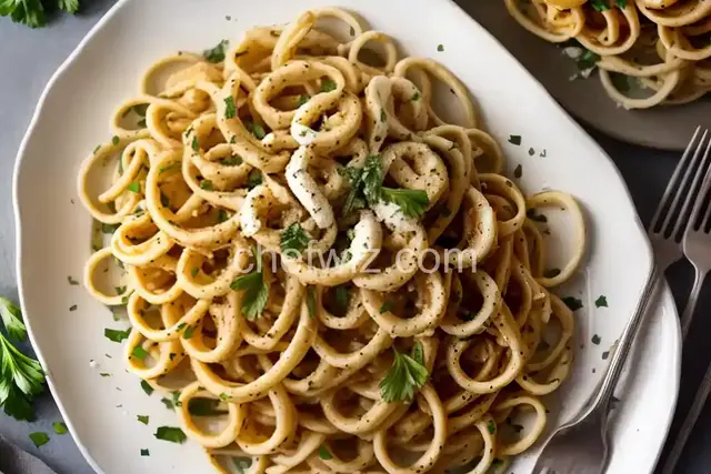 Garlic Calamari Taglierini