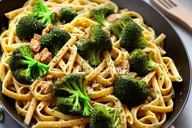 Garlic Oil Sauteed Pasta with Broccoli