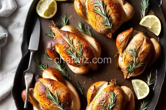 Garlic Roast Chicken with Rosemary and Lemon