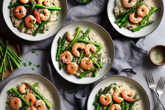 Garlic Shrimp and Asparagus Risotto