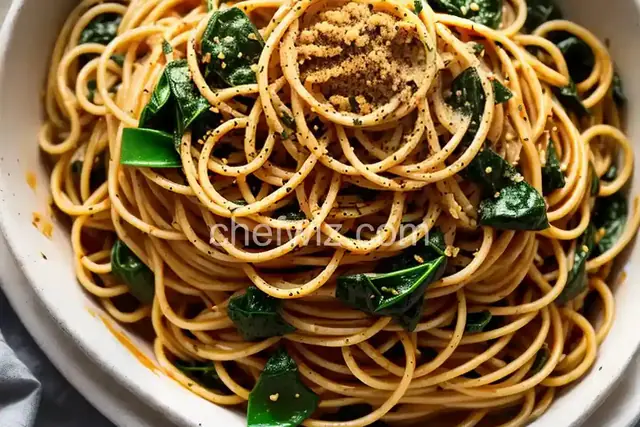 Garlic Spinach Spaghetti