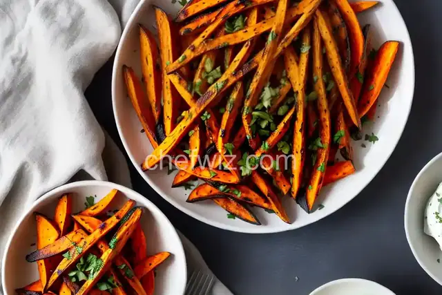 Garlic and Herb Grilled Sweet Potato Fries