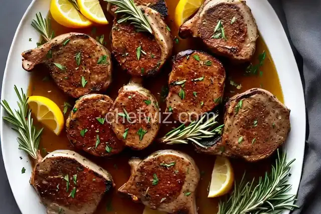 Garlic and Rosemary Lamb Chops with Honey Cider Glaze Recipe
