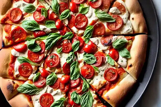 Garlicky Grilled Chicken Pizza