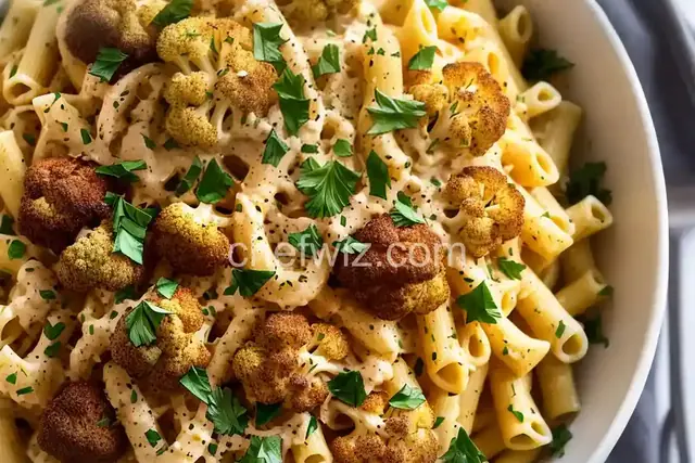 Garlicky Roasted Cauliflower Pasta