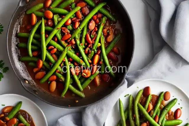 Garlicky Runner Beans