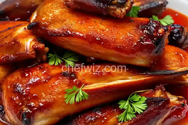 Georgia Peach BBQ Turkey Wings