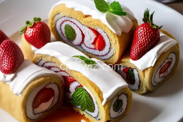 German Strawberry Roll