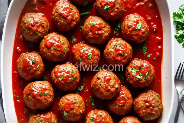 Giant Meatballs and Marinara